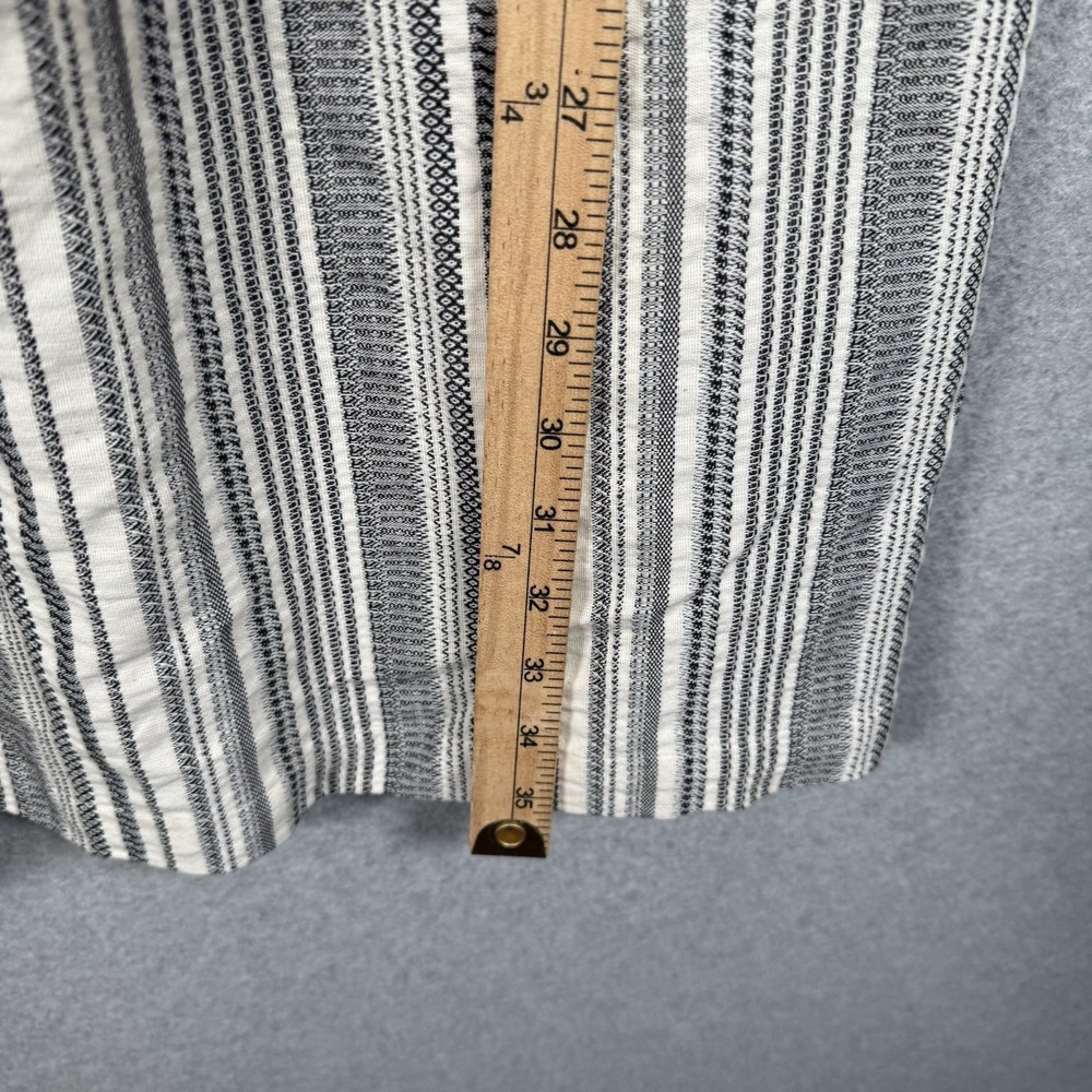 Garnet hill dress womens 8 gray striped boat neck long sleeve cotton - Picture 6 of 8